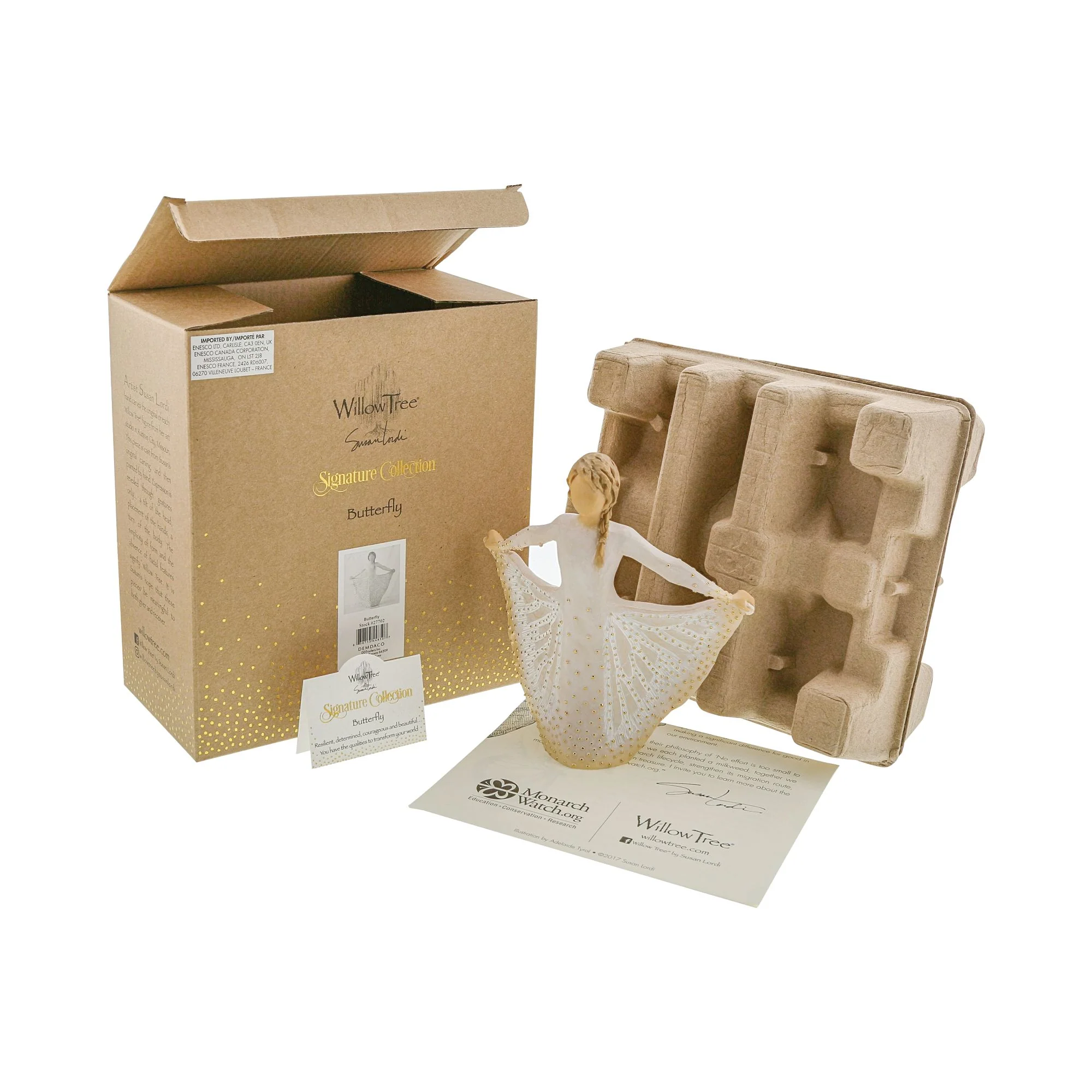 Figurine Papillon - Willow Tree - <i>Résilient, déterminé, courageux et beau... Vous avez les qualités pour transformer votre monde</i> – Image 5