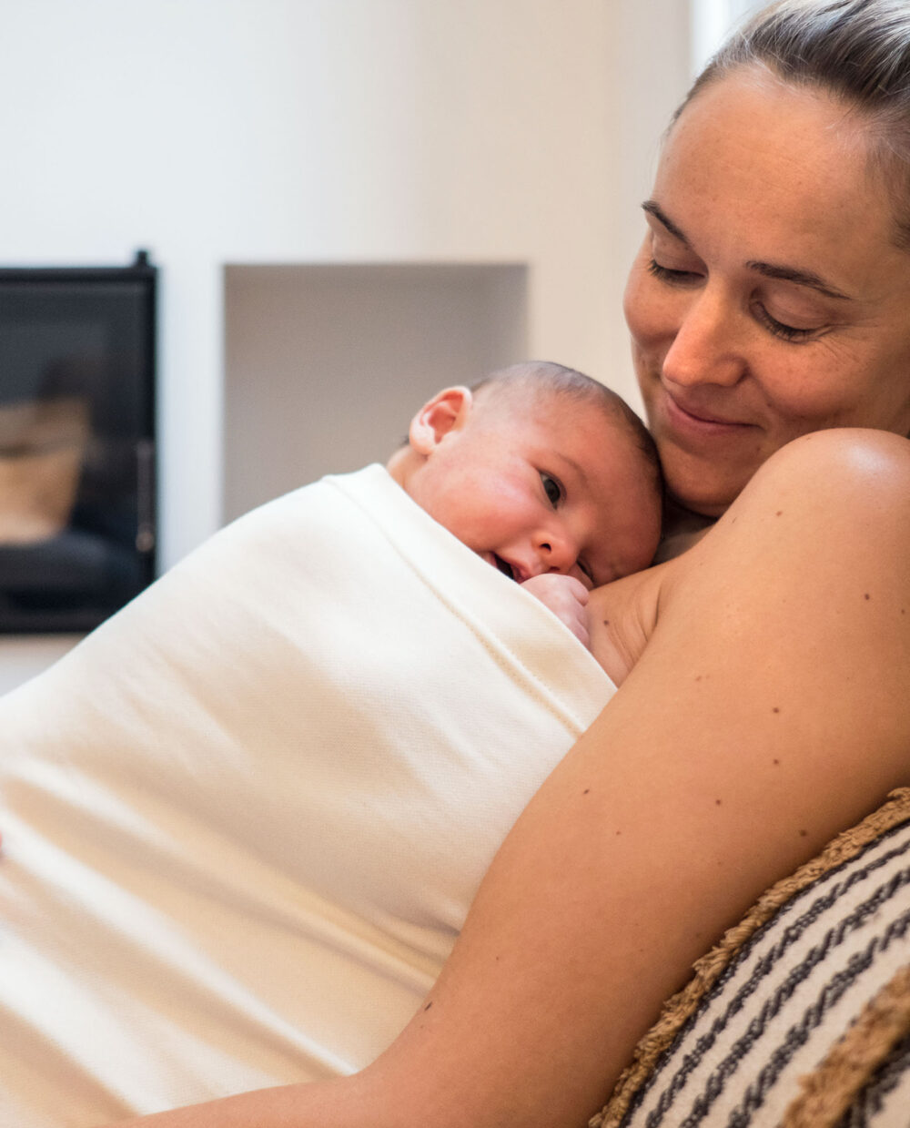 Bandeau 2 en 1 grossesse & peau à peau – From Bump to Baby / Ecru #Mamahangs
