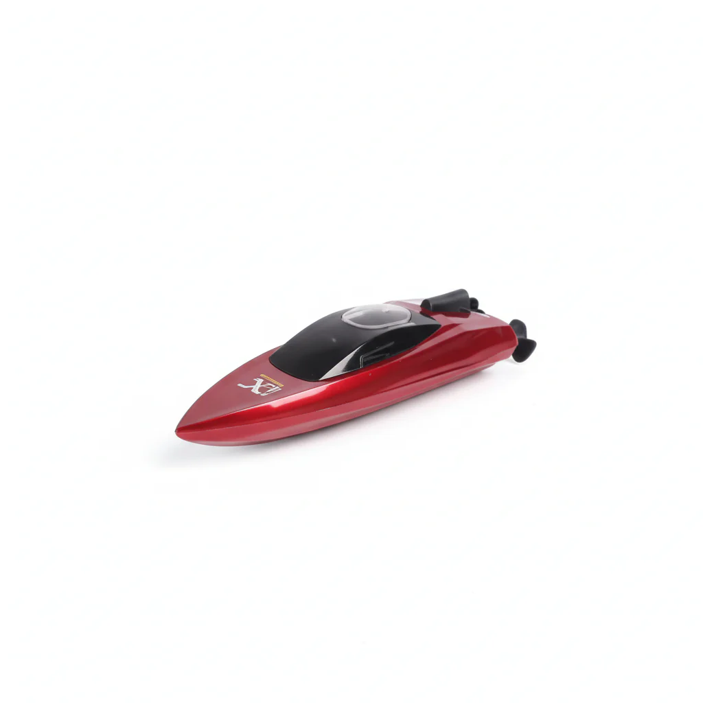Mini Bateau Télécommandé Rouge avec LED – Haute Vitesse 5 km/h