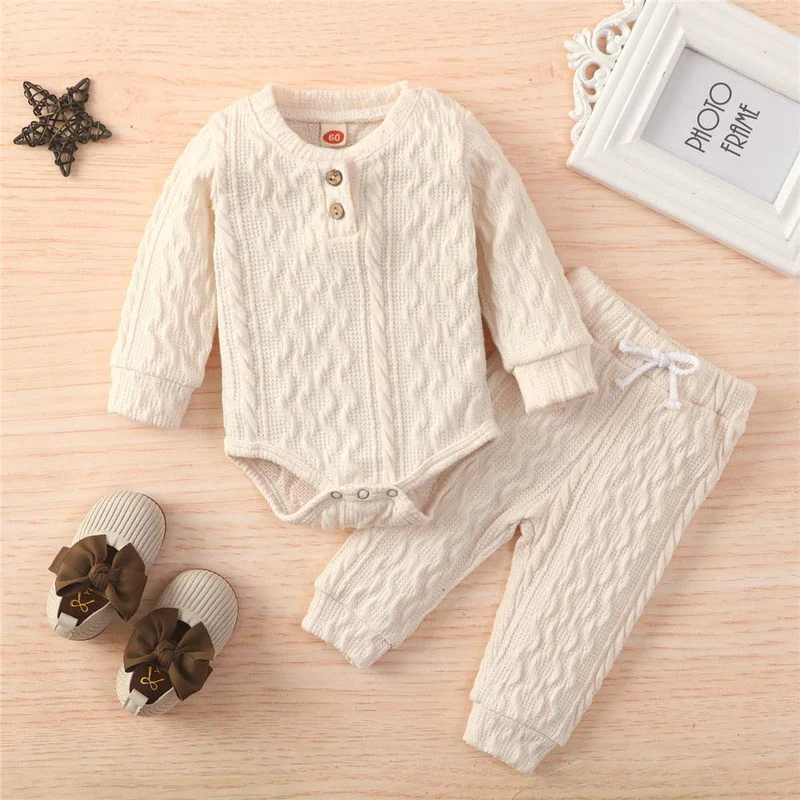 Ensemble 2 Pièces Tricoté Bébé – Image 2