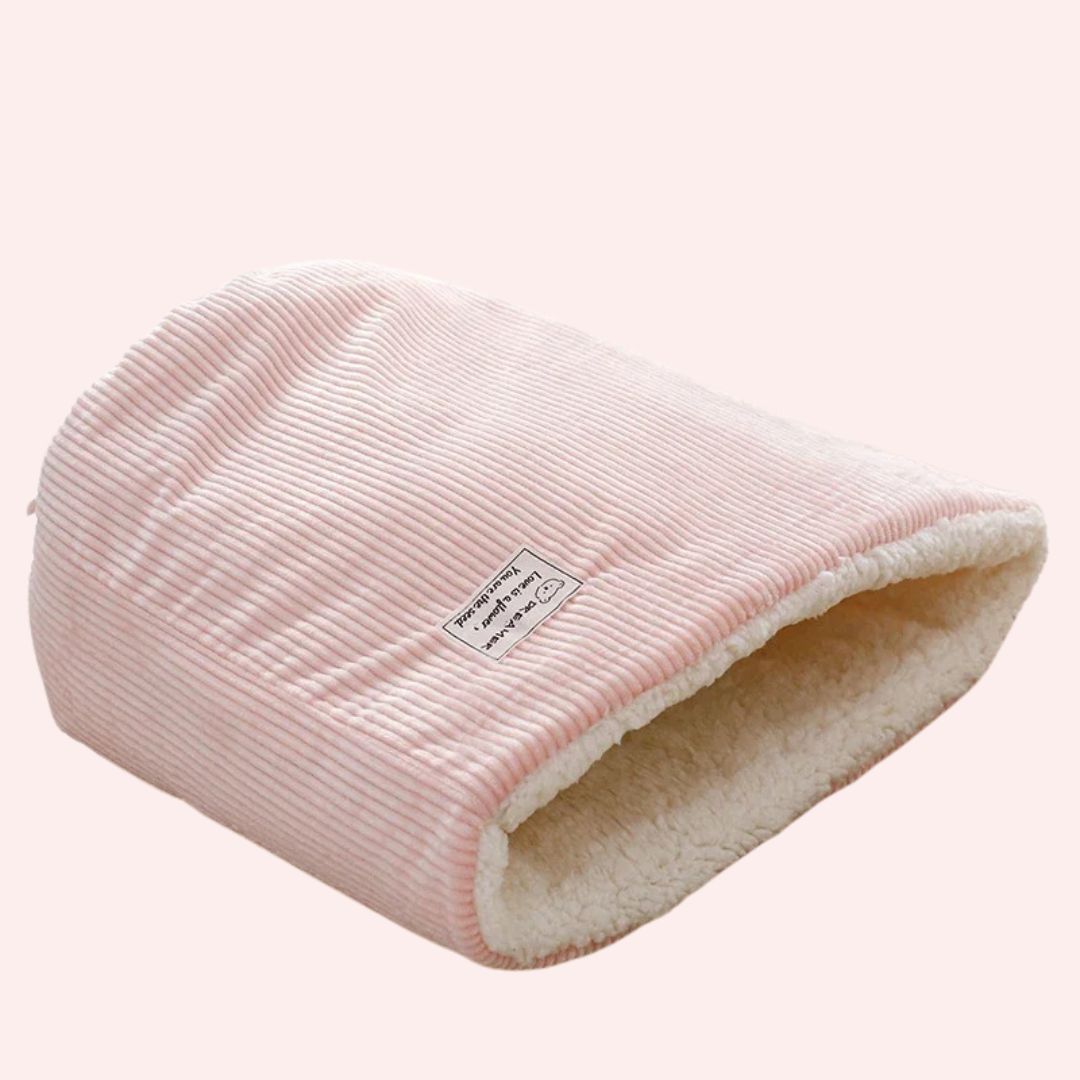Sac de couchage velours rose
