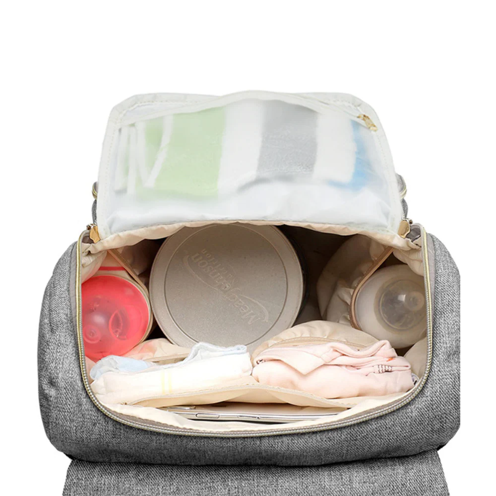 Sac à langer à dos rose – Image 2