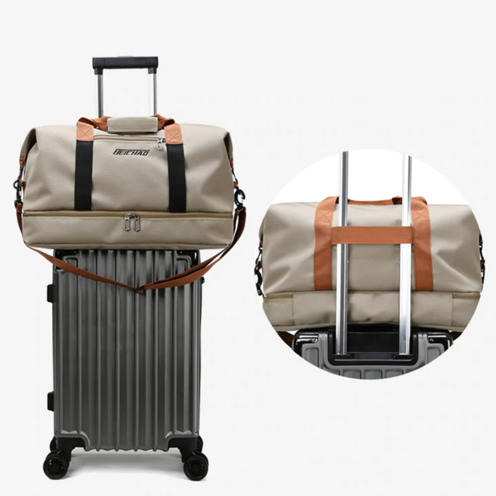 Sac à langer de voyage tissu (gris) – Image 2