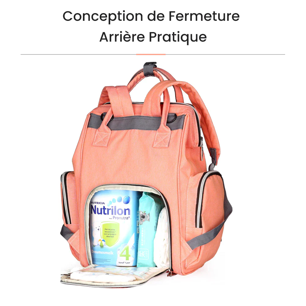 Sac à langer à dos (Vert d’eau) – Image 3