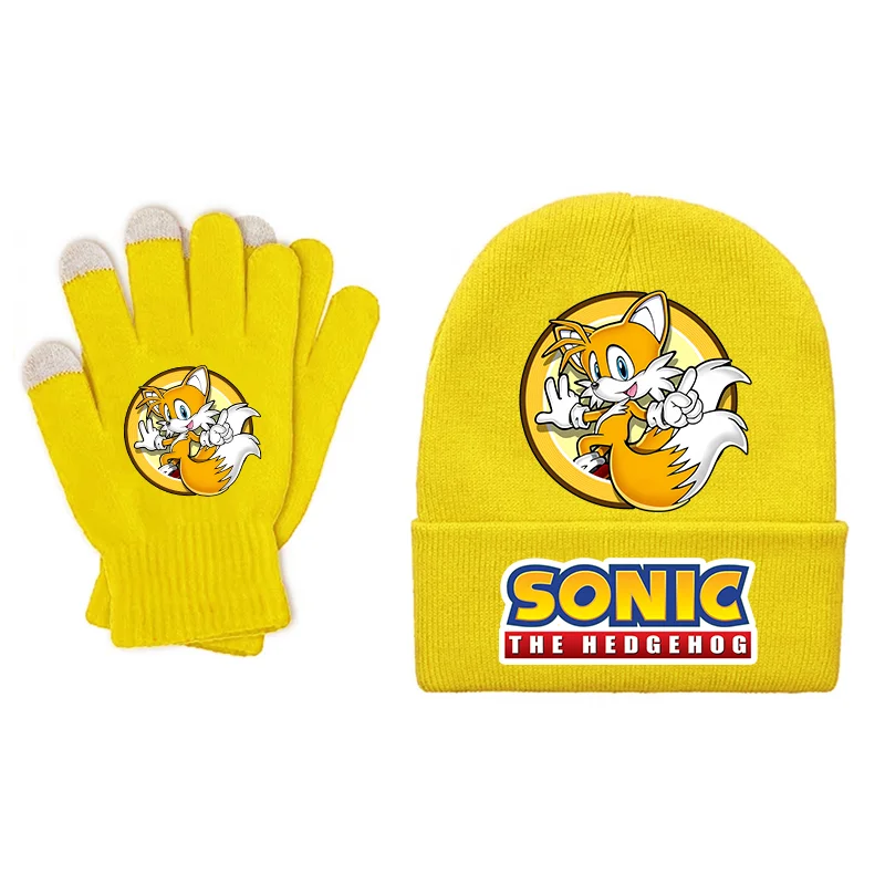 Ensemble Bonnet et Gants Sonic Bleu A3 – Hiver au chaud pour les vrais fans – Image 8