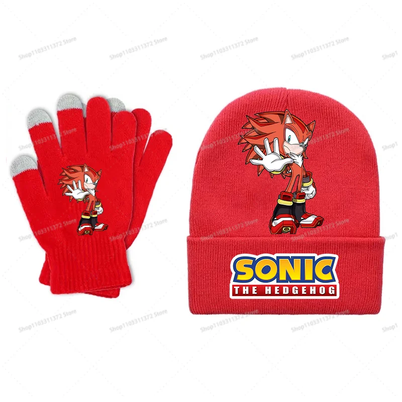 Ensemble Bonnet et Gants Sonic Bleu A4 – Hiver au chaud pour les vrais fans – Image 9
