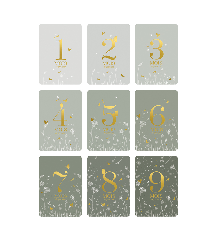 Cartes étapes de grossesse – Au Jardin #zakuw – Image 2