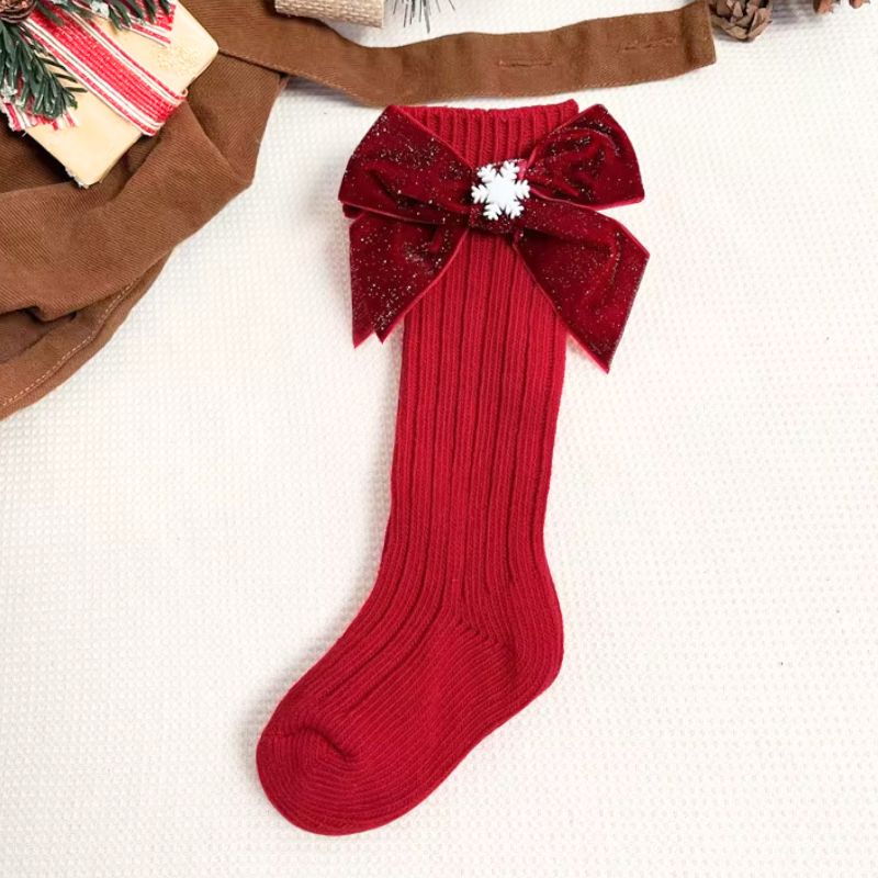 Chaussettes De Noël Hautes Rouges Enfants – Image 9