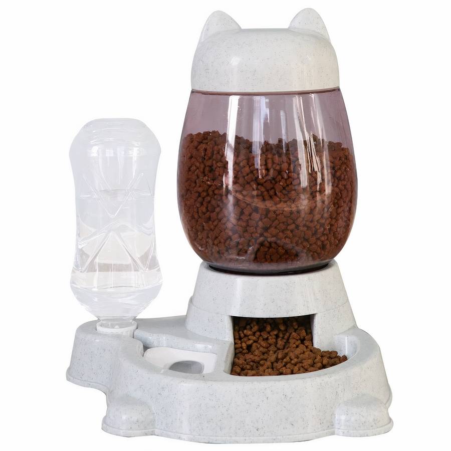 Fontaine à eau avec distributeur croquette pour chat – Image 4
