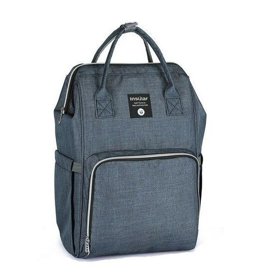 Sac à langer à dos (Bleu Cendré)