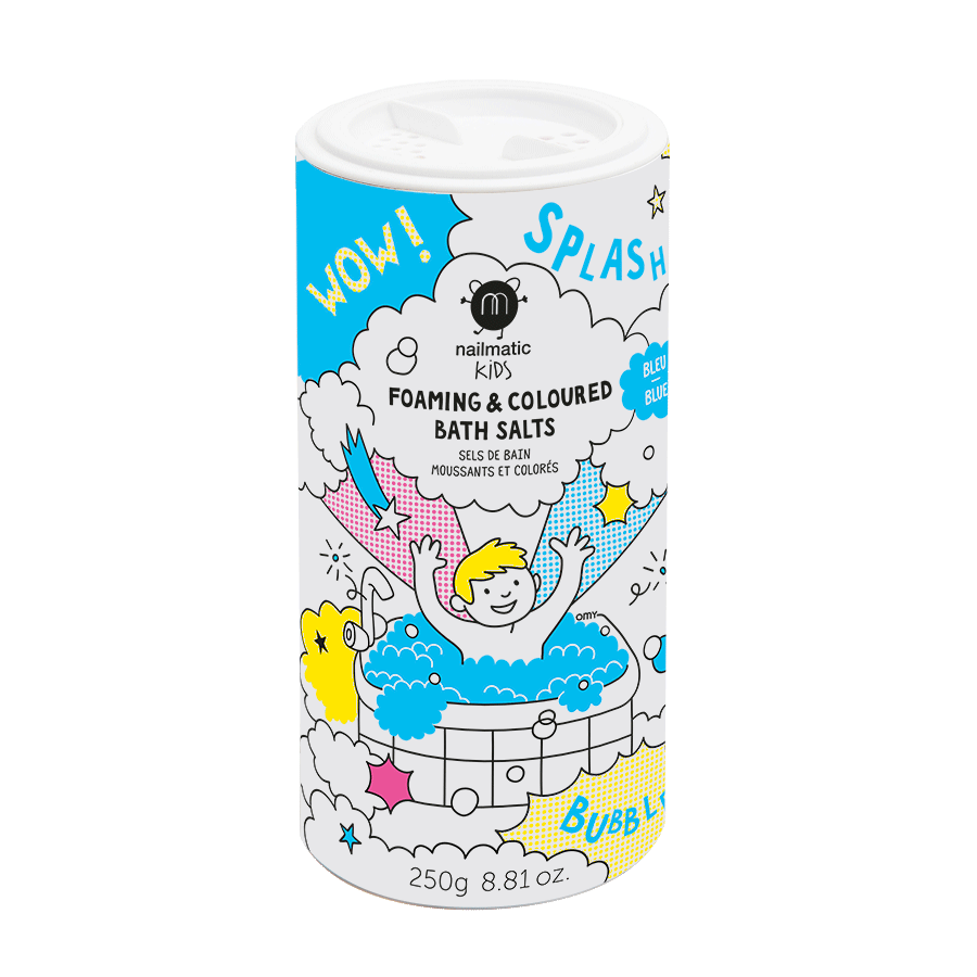 Sel de bain moussants et colorés – Bleu #Nailmatic
